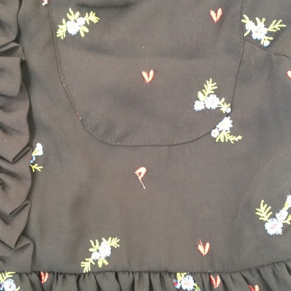 Freeway black floral dress w/ ruffles - size s - Picture 7 of 7